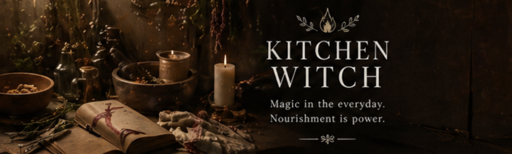 Faelorin Banner Image - Kitchen Witch Banner Image - Kitchen Witch - Candles Herbs Recipe Book