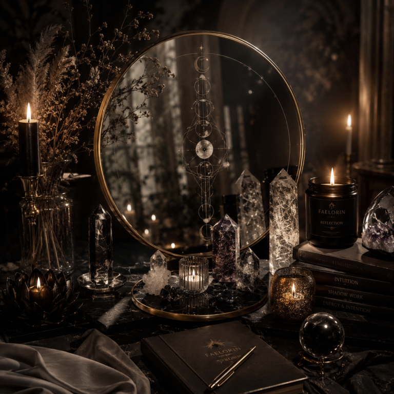 Faelorin | Wiccan Altar with Mirror Faelorin | Wiccan Altar with Mirror