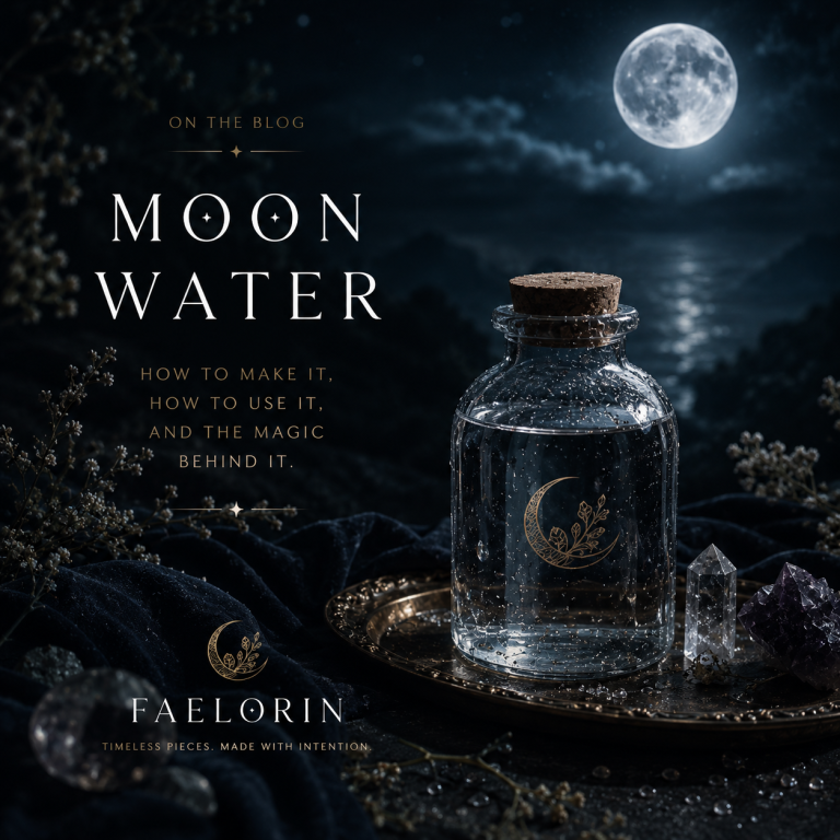 Faelorin | Full Moon with a bottle of Moon Water